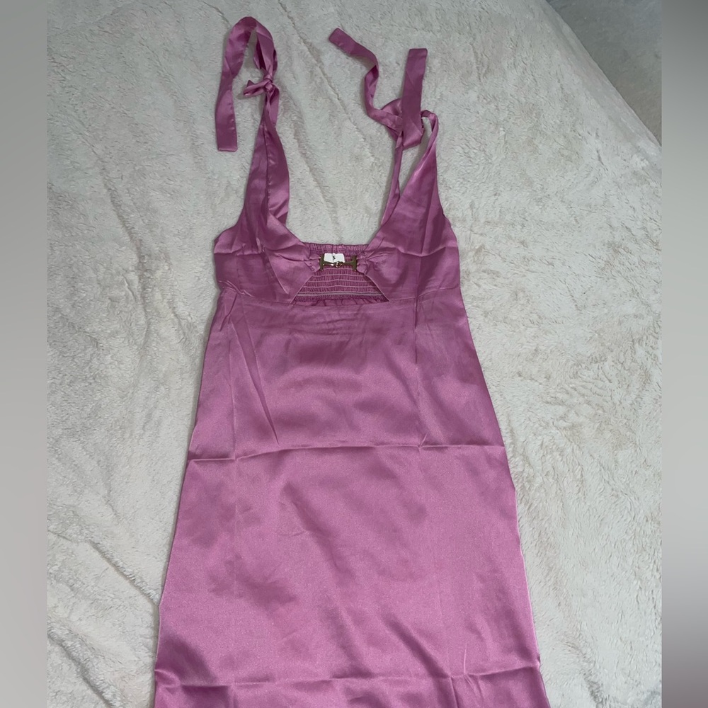 Pink sill dress